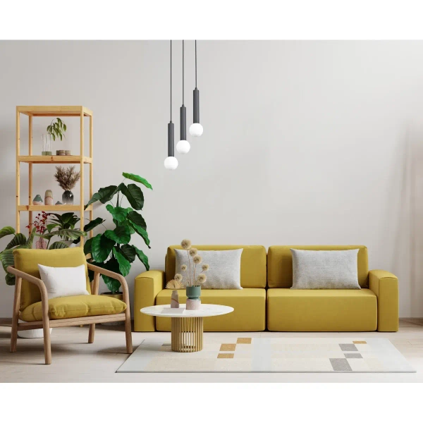 Potrójna lampa wisząca Filano PND-33574-3-BK sople czarne