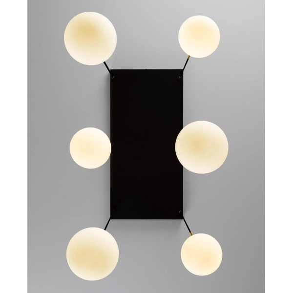 Wielopunktowa lampa wisząca CHAO LE44268 kule czarna złota biała