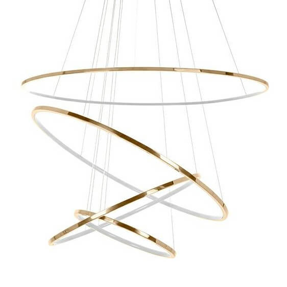 Wisząca lampa pierścienie z pilotem Ring Slim MSE1501100162 Moosee LED 88W 3000K złote