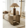 Złoty stolik kawowy NOURA MM001501100369 drewniany minimalistyczny 45cm