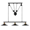 Wisząca potrójna lampa Monte ABR-LWR-3XE27 industrialna czarny złoty