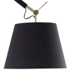Czarna lampa stojąca Zyta AZ4193+AZ2600 Azzardo abażurowa z regulacją do sypialni