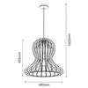 Wisząca lampa sypialniana Octo 5017 drewniana ekologiczny nad stół beżowy