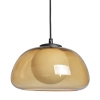 Szklana lampa wisząca do salonu Ainale PND-54637-1-BK-YLL bursztynowa
