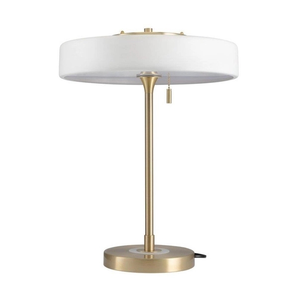 Lampa na komodę Artdeco MT8872 white Step okrągła do sypialni biała złota