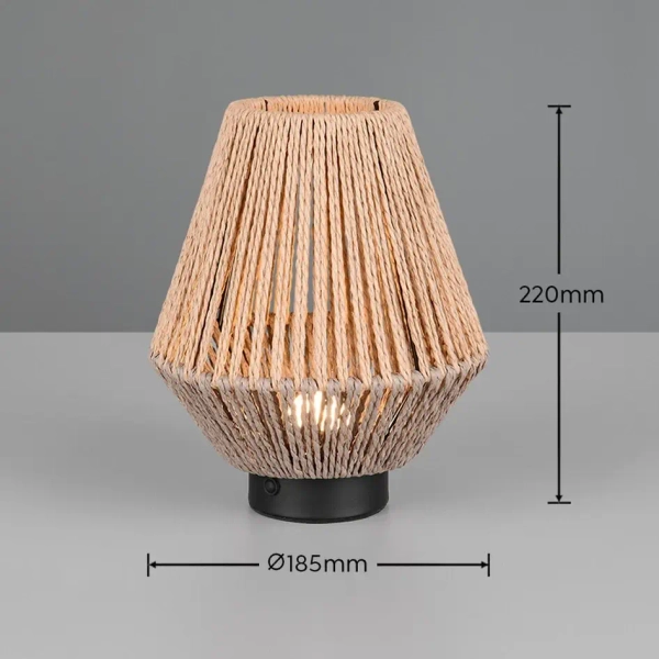 Ściemnialna lampka stołowa LIRA R55991126 LED 1,5W 3000K boho brązowy szary