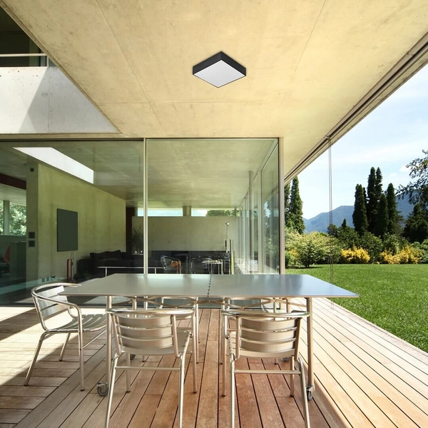 Plafon LAMPA sufitowa TARTU 7899 Rabalux łazienkowa OPRAWA plafoniera LED 18W 2800K - 6000K metalowa kwadratowa IP44 czarna