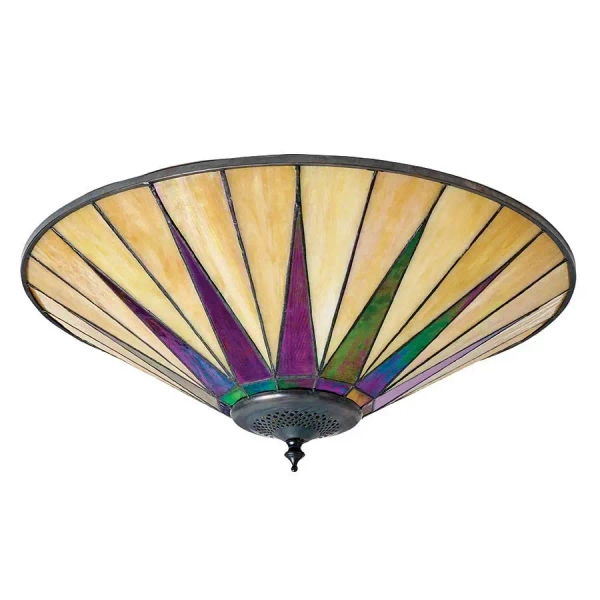 Szklana lampa sufitowa Dark star 70240 tiffany witraż do sypialni kolorowa