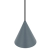 Wisząca lampa stożkowa do salonu ZENITH 11493 szary błękit