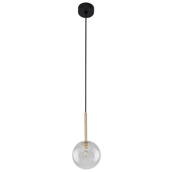 Wisząca lampa do jadalni Nilos 5941 nad stół bubble złota przezroczysta