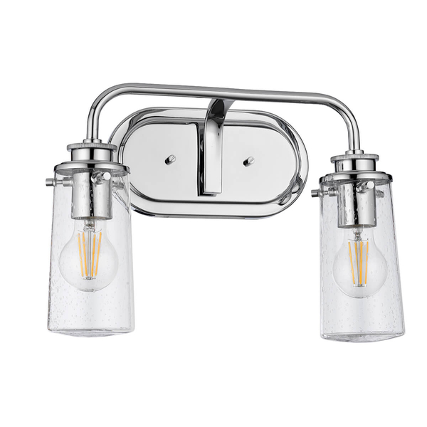 Podwójna lampa ścienna Braelyn QN-BRAELYN2-PC Quintiesse do łazienki IP44 chrom
