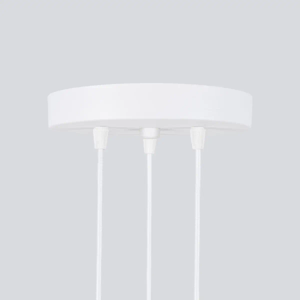 Potrójna lampa wisząca KARBON SL.1538 ryflowana podłużna biała