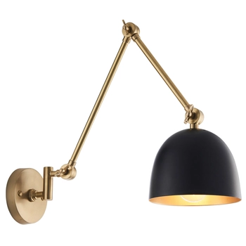 Regulowany kinkiet Lehal 93142 Endon klosz nad biurko czarny mosiądz