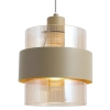 Żebrowana lampa wisząca do jadalni Valentino ML2239 potrójna beżowa