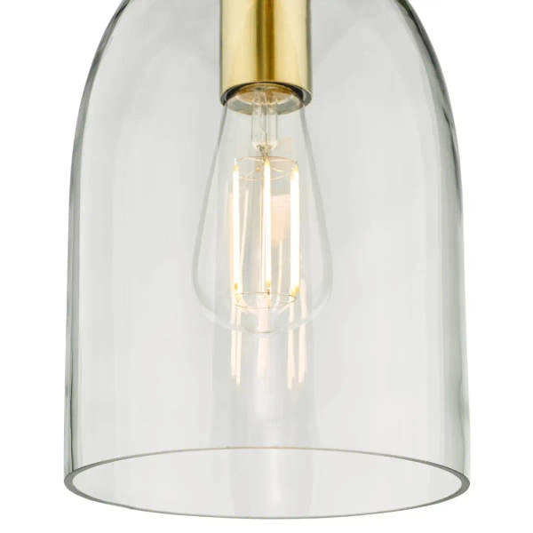 Wisząca lampa nad stół Archie ARC0163 szklana do jadalni szklana mosiądz