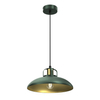 Industrialna lampa wisząca Felix do salonu zielona złota