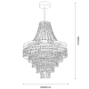 Glamour wisząca lampa Coral MLP1586 do jadalni kryształowa srebrny