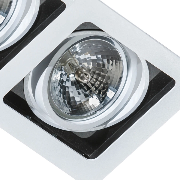 Podtynkowa lampa Sisto AZ1447 prostokątna czarna biała