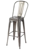 Krzesło barowe Tower Big Back KH010100967 do kuchni szare