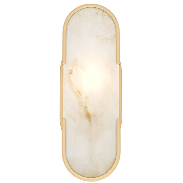 Kinkiet art deco Marmo MOD099WL-01G3 Maytoni elipsa marmur złoty