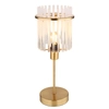 Stołowa lampka glamour GORLEY 15698TM szklana na komodę złota