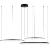 Ringowa wisząca lampa czarna LED 99W 4000K pierścienie potrójne neutralna SLD/000011/4000/B/L