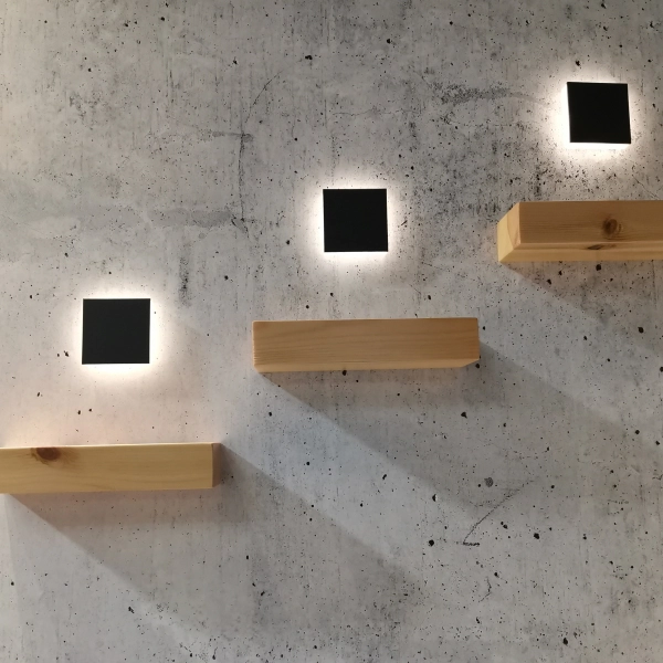 Schodowe oświetlenie Lesel 008A XL 1008A2103 Elkim LED 1W 3000K IP44 wpust square czarny