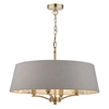 Regulowana lampa wisząca Birch BIR0429-EH Dar Lighting owalna motyw roślinny mosiężny