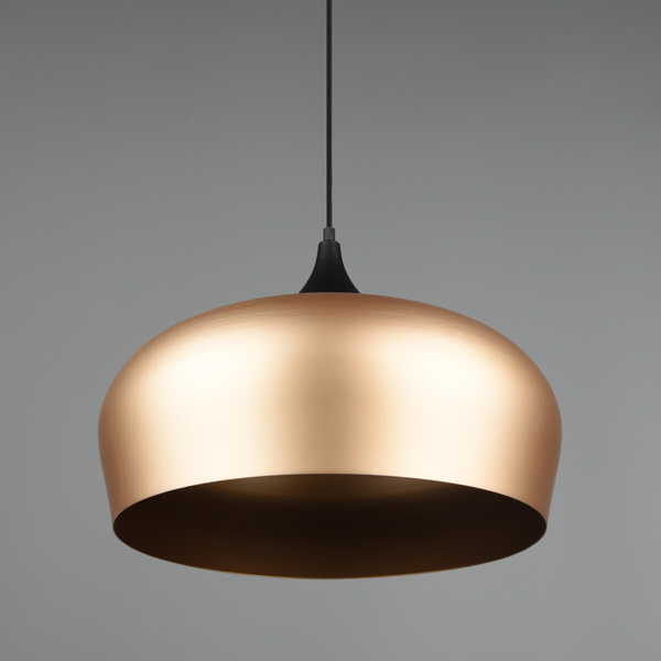 Lampa zwisająca do salonu CHIRON 310890108 Trio kopuła mosiądz czarny