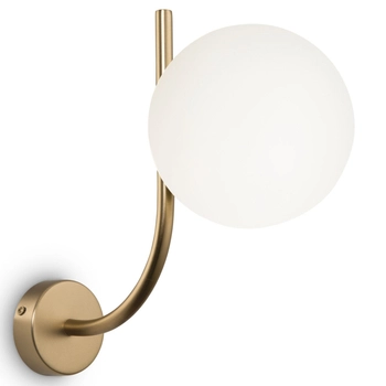 Nowoczesna lampa ścienna Rendez-vous MOD109WL-01BS biała mosiądz