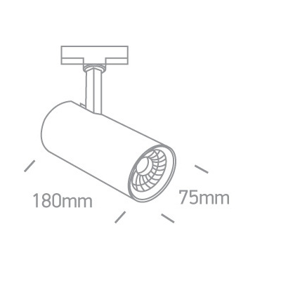 Regulowana lampa sufitowa CELI MYL.00091 LED 20W 3000K 3-faz tuba biały