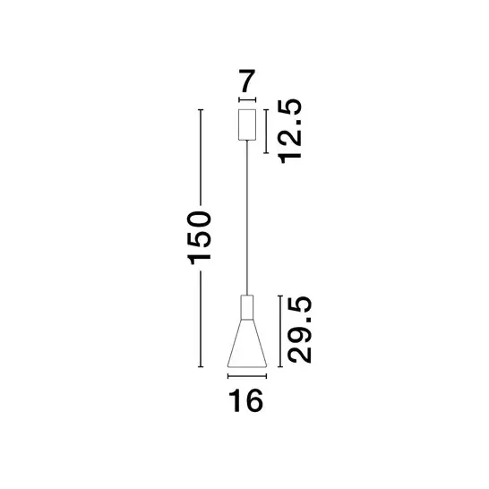 Stożkowa wisząca lampa SARDUNO LE45137 LED 8W 3000K złota szara