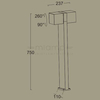 Stojąca lampa CUBA 7193801118 prostokątna LED 23W 3000K słupek IP54 szary