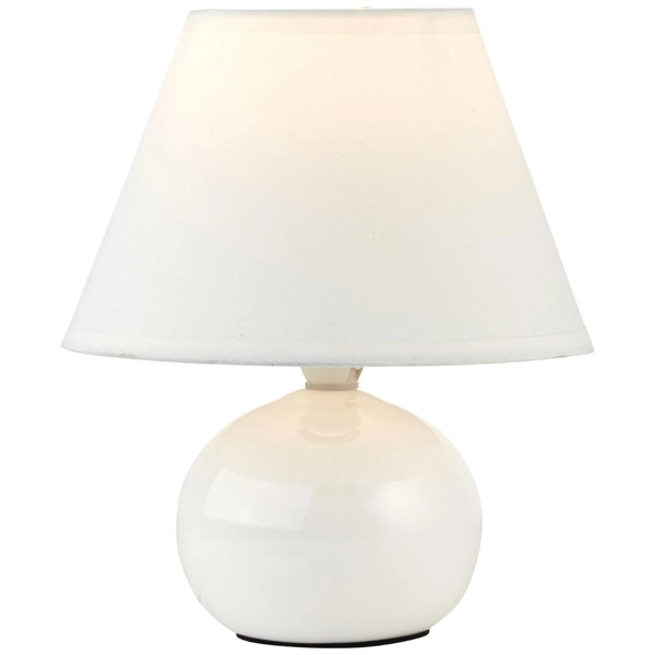 Kulista lampka nocna Primo 61047/05 Brilliant z abażurem biała