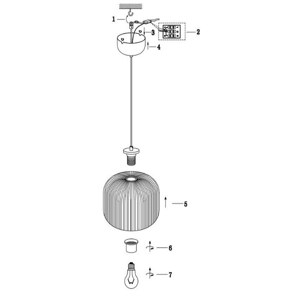 LAMPA wisząca SOBER 107919 szklana OPRAWA plisowany zwis mosiądz przydymiony