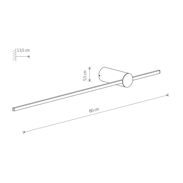 Nowoczesny kinkiet ścienny SABER 11592 LED 11W 4000K podłużny biały