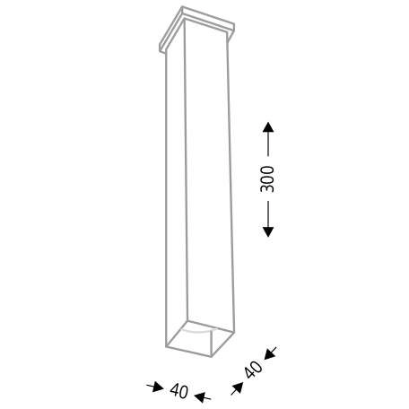 Sufitowa LAMPA prostokątna DOHA 7138 Shilo metalowa tuba downlight do kuchni biały
