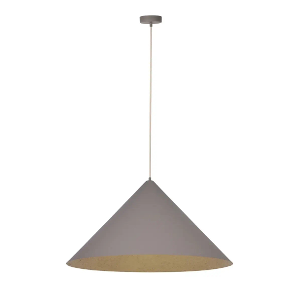 Stożkowa lampa wisząca VESUVIO 41058 metalowa szara złota