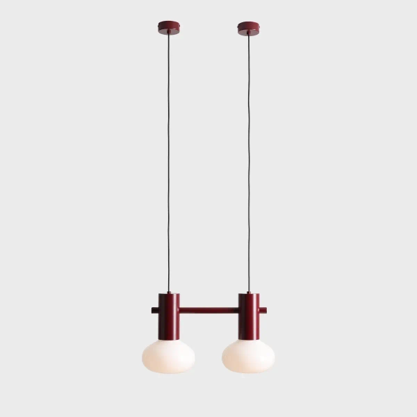 Wisząca lampa nad stół Flo 2 Ruby 7000H27_S czerwona