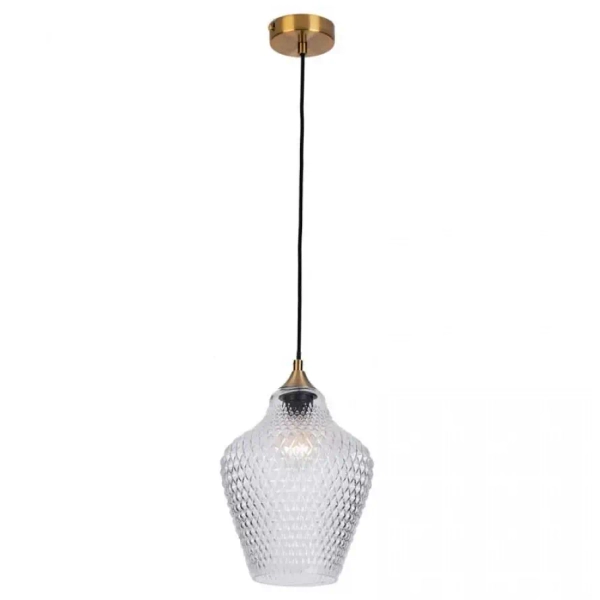 Nowoczesna lampa wisząca 19125 kryształowa do jadalni mosiądz