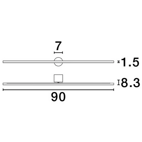 Minimalistyczny kinkiet ścienny CASAS LE44365 LED 15W 3000K listwa czarny