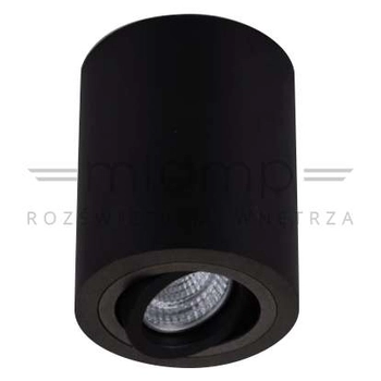 Spot LAMPA sufitowa Rullo Nero Orlicki Design regulowana OPRAWA metalowa downlight tuba czarna