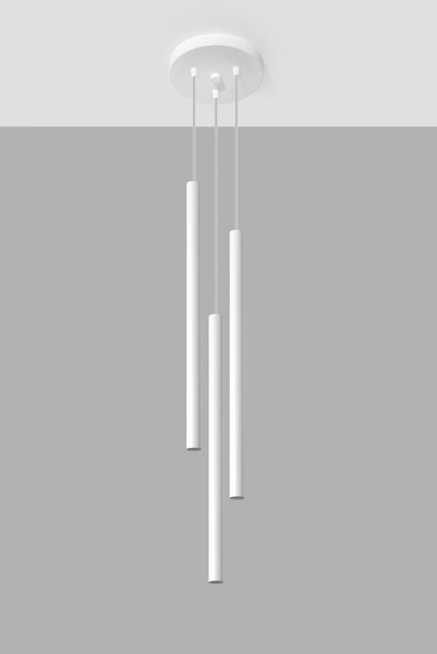 LAMPA wisząca Pastelo SL.0467 Sollux metalowa OPRAWA zwis kaskada tuby sople białe