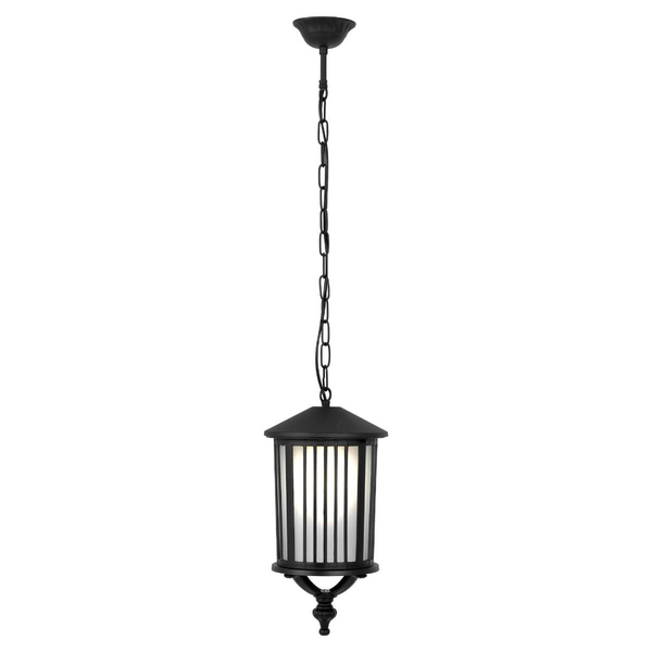 Lampa wisząca na łańcuchu Detroit K-8211 Kaja IP44 lampion metalowy czarny
