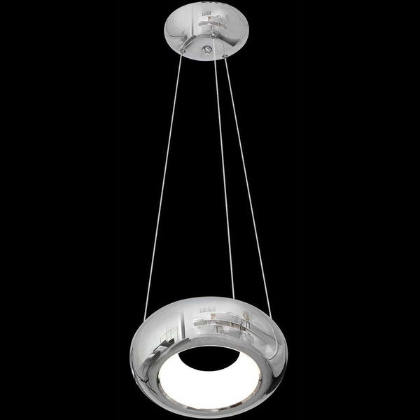 LAMPA wisząca MERCURIO ML328 Milagro okrągła OPRAWA metalowa zwis LED 12W 4000K pierścień circle chrom