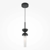 Wisząca lampa Kioto MOD178PL-01B marmurowa czarna biała