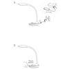 Stojąca LAMPKA biurkowa SWAN 106093 Markslojd nocna LAMPA stołowa LED 4,6W 3000K z wbudowanym portem USB biała