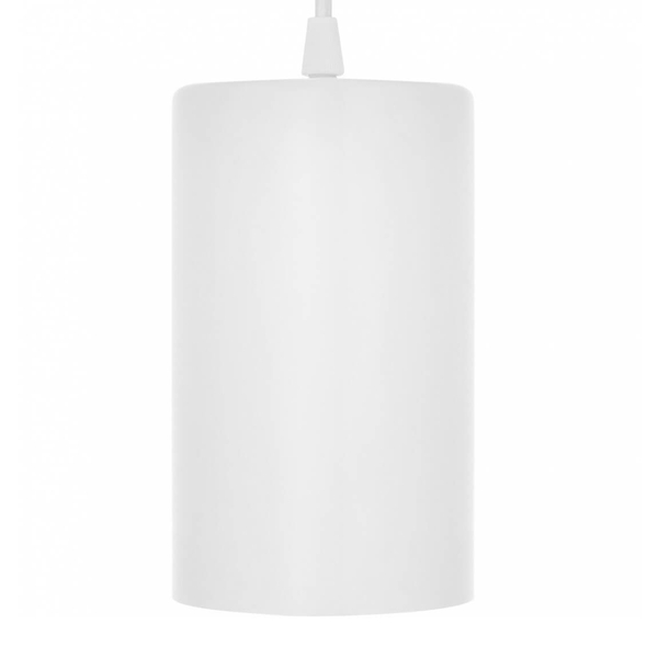 Wisząca LAMPA loftowa Tube 137623691040 TEAM industrialna OPRAWA okrągła ZWIS tuba metalowa biała