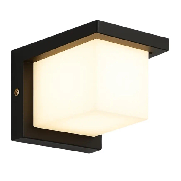 Elewacyjny kinkiet Dual light KZDUAL LED 12W 3000K prostokątny IP65 czarny