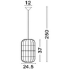 Wisząca LAMPA skandynawska PALMAR LE42126 Luces Exclusivas ratanowa OPRAWA podużny ZWIS ekologiczny biały
